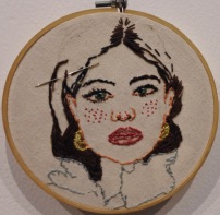 Peony Embroidery 13.5cm diameter 2018 $167
